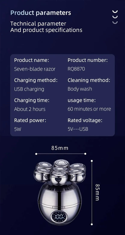 De draadloze scheerapparaat EasyFlex ™- met 7 elektrische scheermesje. De goedkoop oplossing