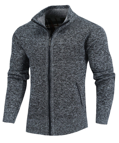 Flannel-Lined Full-Zip Sweater (5 Designs)